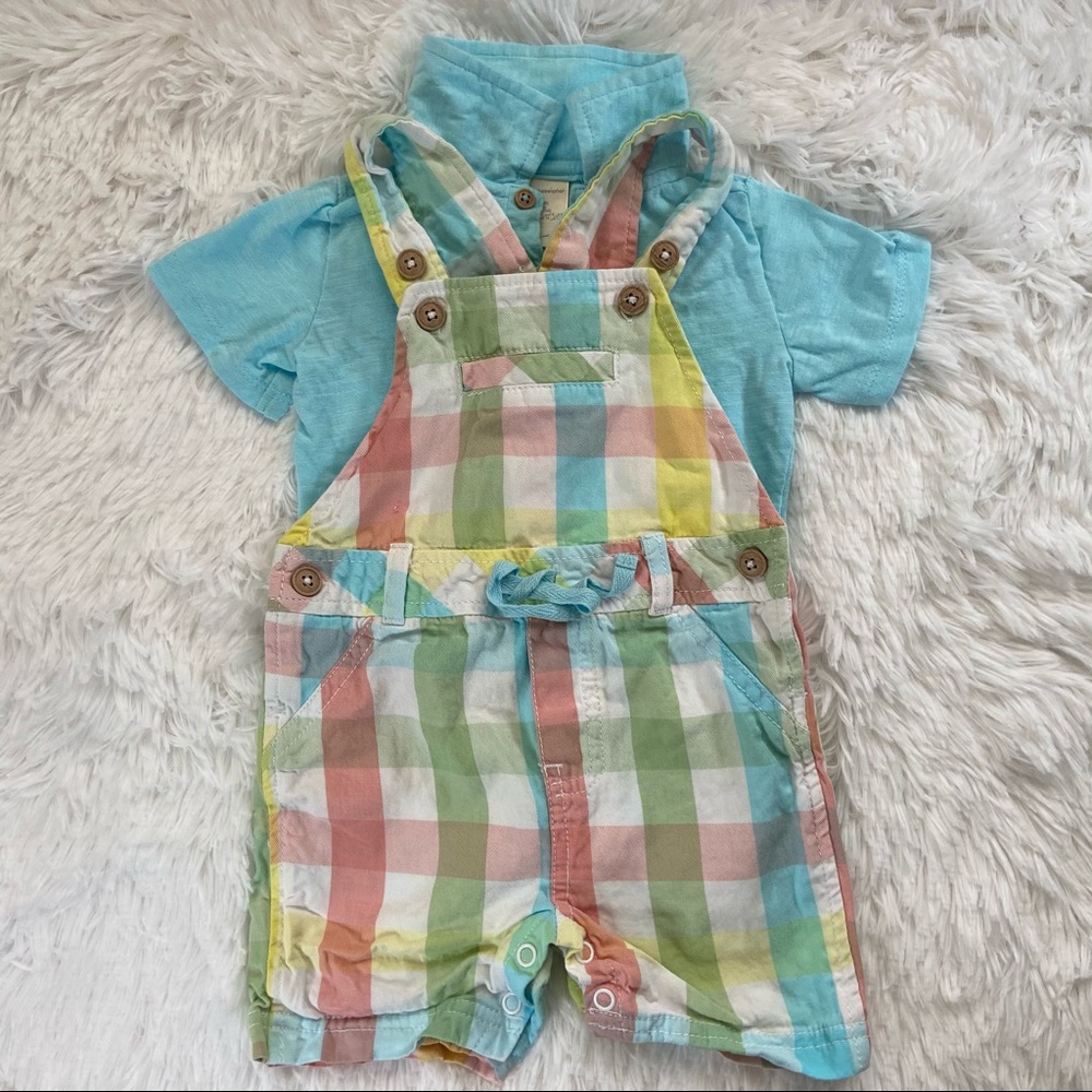 First Impressions Baby Boy Overall Set